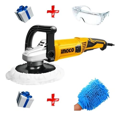 Pulidora Industrial 1400w Ingco Ap14008 Naranja Claro