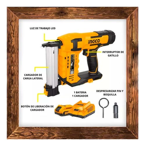 Clavadora Inalámbrica Litio + 1 Batería 2ah + 1 Cargador