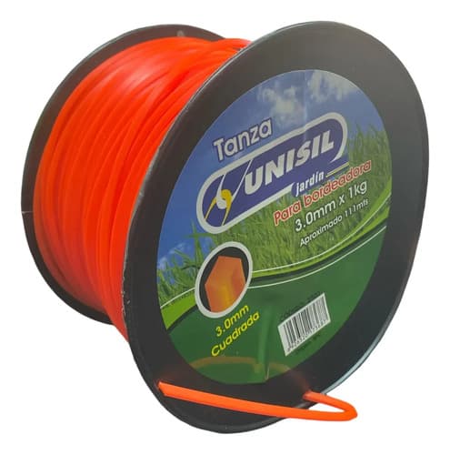 Tanza Cuadrada Bordeadora- Desmalezadora 3 Mmx 111mts Rojo