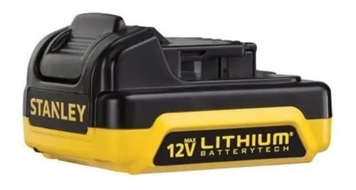 Taladro Percutor Atornillador Inalámbrico De 10mm Stanley Sch12s2k + Accesorio Con Maletín De Transporte Amarillo