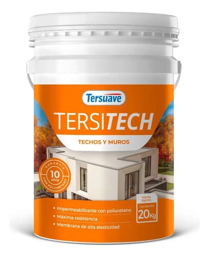 Membrana Liquida Tersuave Impermeabilizante Para Techos X 20 Kg Color Negro Azabache Satinado