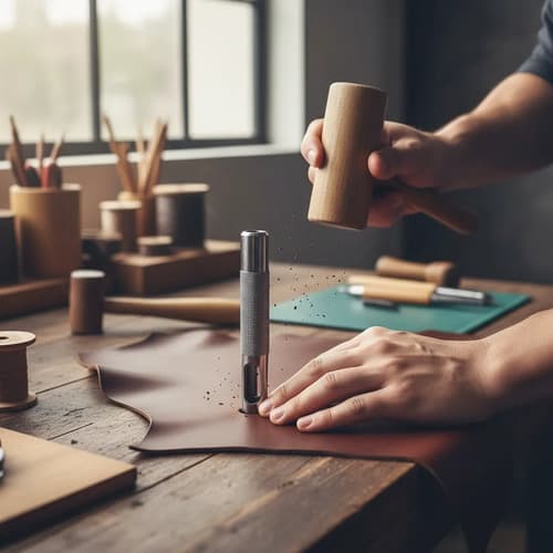 Sacabocados Punzón Cuero 2.5-10m 9pz Golpe Artesanía Hoteche