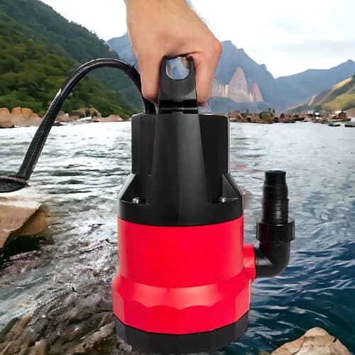 Bomba Sumergible Gaccoa 1hp 750w Drenaje Agua Sucia Caudal 12500l Rojo