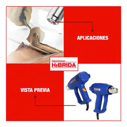 Pistola De Calor 1800w Wadfow Whg1514 Azul