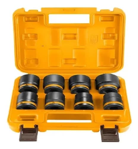 Valija 8pcs Juego Dados Impacto 3/4  55mm Ingco Hkissd34081