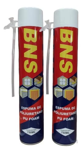 Espuma Poliuretano Expansible Bns 750ml Pack 4 Pomos Superficies Madera Metal