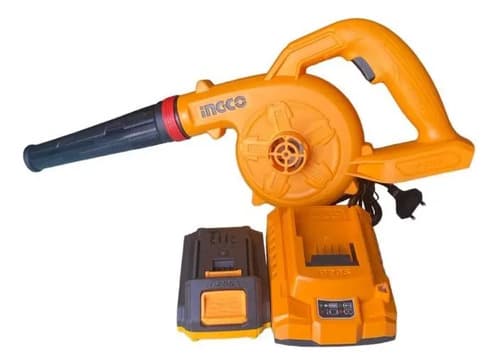 Soplador Inalambrico Bateria Cargador Ingco Cabli200281 Naranja Claro