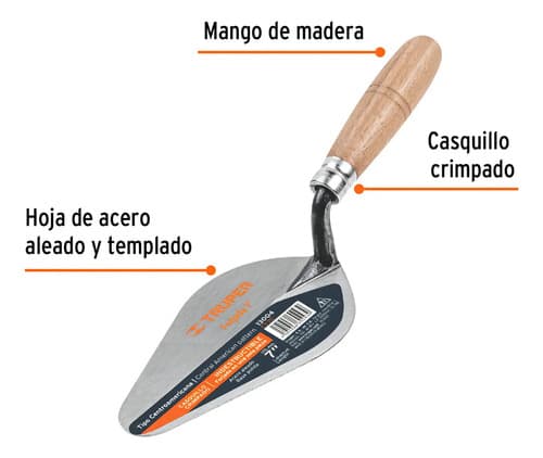 Cuchara Albañil Truper Forjada 7 Pulgadas (18cm) Ct-7c