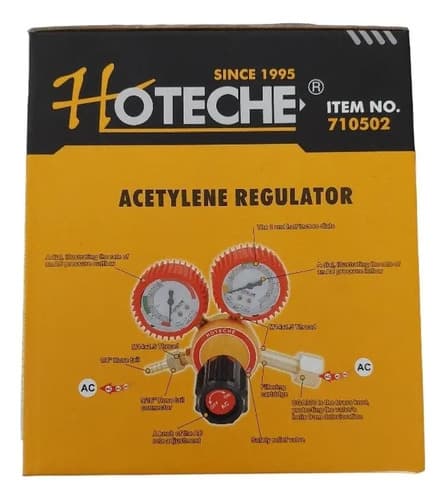 Regulador De Acetileno Con Manometro Hoteche 710502