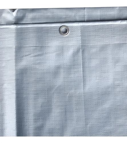 Lona Encerada Impermeable, 3 X 3 Pulgadas, Gris, Reforzada, De 300 Micras