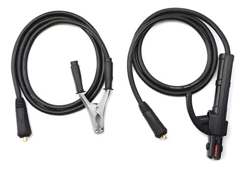 Pinzas, Bornes 9mm, Cable Soldadora 2.0 Mts Repuesto 200 Amp Negro