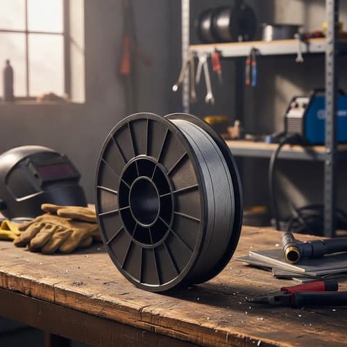 Rollo Alambre Flux Para Soldar Sin Gas Mig 0.8mm X 1kg. Verde Oscuro