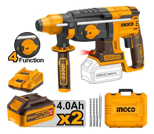 Rotomartillo Bl Industrial + 2 Bat 4ah Y Carg Normal ,0 Color Naranja Frecuencia 50 60hz