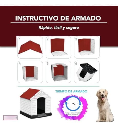 1 Paquete De 2 Casas Para Perro Chicas D 68x61x59cm Beige