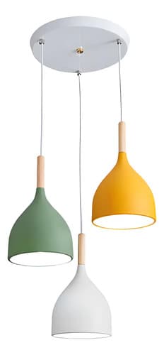 Lampara Colgante Diseño Campana 3 Luces E27 Altura 90cm