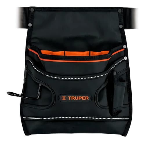 Cartuchera Portaherramienta 7 Bolsillo Cinturon Truper 15312 Negro