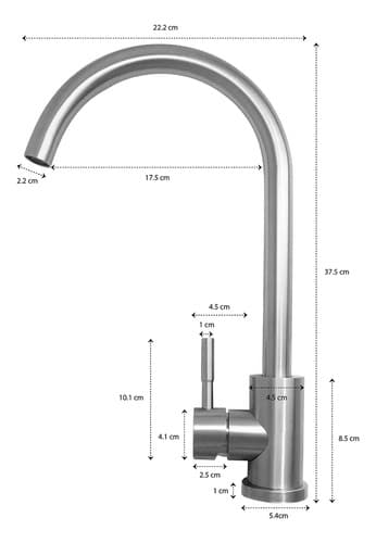 Monocomando Grifo Canilla Mesada Cocina Negro Agua Fria Negr Negro Mate