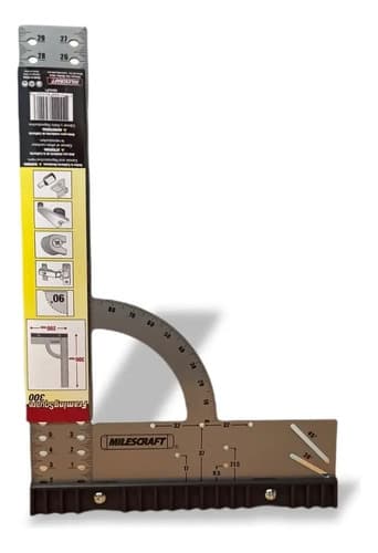 Escuadra De Precisión 300mm Carpintero Métrica Milescraft Plateado