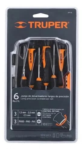 Juego De Destornillador De Precisión 6 Piezas Truper 14156