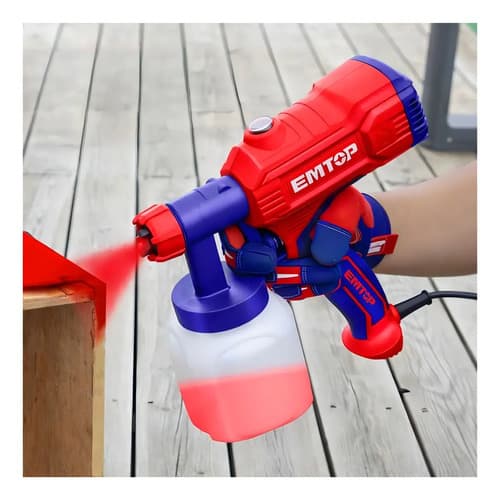 Pistola Para Pintar 450w 800ml Emtop Color Rojo