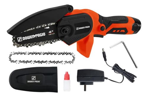 Mini Motosierra A Bateria Jardin Profesional 12v Dowen Pagio Color Naranja