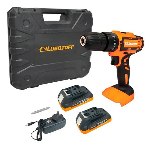 Taladro Percutor Atornillador Inalámbrico Lüsqtoff Atl18-8b 18v 2 Bat Color Naranja