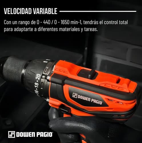 Taladro Percutor 13mm Dowen Pagio No Incluye Batería Color Naranja