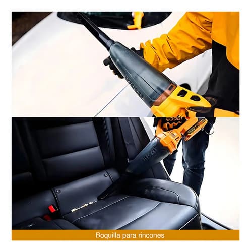 Sopladora 20v + Aspiradora Mano 20v+ 2bat Hogar Ingco Color Naranja Claro