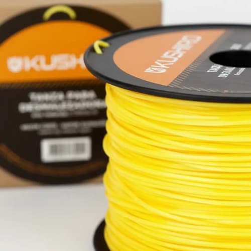 Tanza De Nailon Kushiro Redonda Para Desmalezadora 3 Mm Amarillo