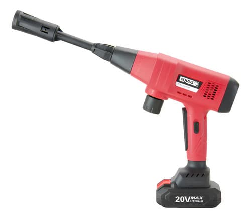 Hidrolavadora Equus Inalambrica + Cragador 20v + Bateria 2.0 Rojo