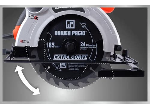 Sierra Circular 1500 W Guia Laser - Dowen Pagio Color Naranja Frecuencia 50-60hz 50 Hz