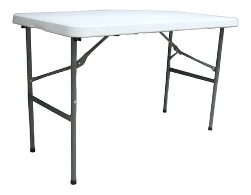 Mesa Jardín De Plástico Y Acero Plegable 1.20 M LG Color Blanco