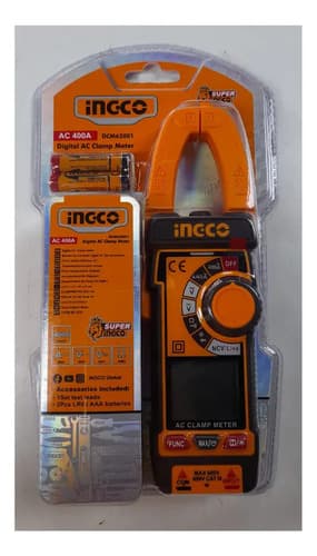 Pinza Amperimétrica Digital Ingco Dcm62001 400a