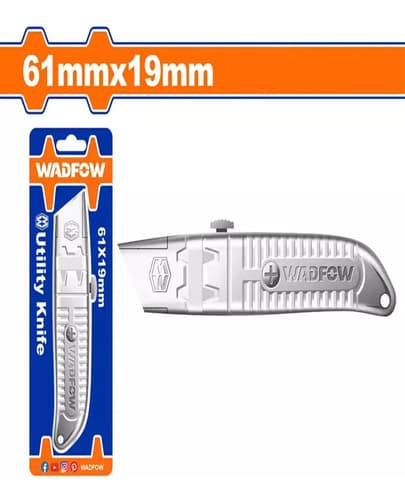 Cutter Retractil Metalico 19x61mm Wadfow Wsk6661
