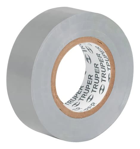 Paq 8 Pz Cinta Aislar 19 Mm X 9 Mt Gris Truper 13516 Amarillo