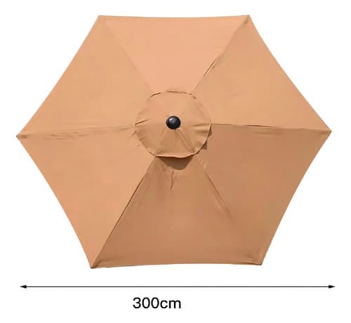 Sombrilla Lateral Jardín Exterior 3m Verde Uv Hierro Impermeable Liso