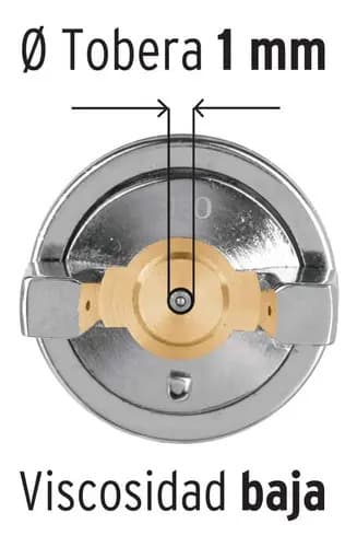 Pistola Para Pintar Gravedad 120ml Boquilla 1mm Truper 11097