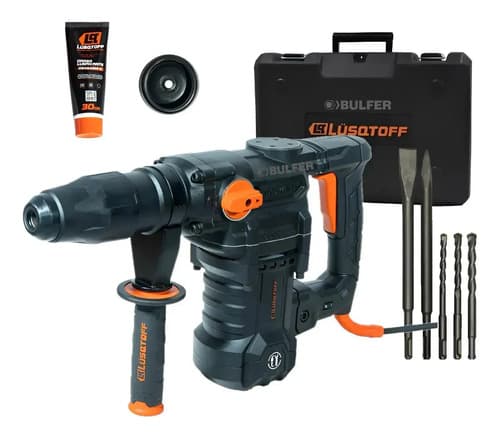 Rotomartillo Demoledor Sds Max 1600w 10joules Lusqtoff Negro 50 Hz