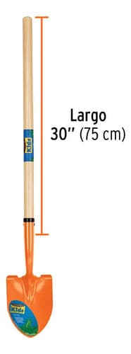 Pala Jardín Punta Huevo Truper Mimbral Naranja