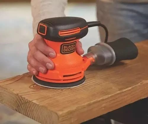 Lijadora Roto Orbital Black+decker Bdero100 Con Sistema Velcro Naranja 50hz 180w 50 Hz