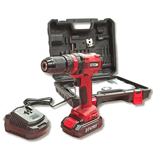 Taladro Atornillador Inalambrico Equus Brushless 20v Color Rojo Frecuencia 0