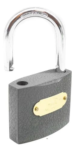 Candado De Hierro Gris Con Llave Lh-1273, 63mm
