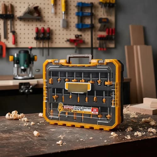 Set X 24 Fresas 6mm P Router Fresadora Ingco Akrt24062