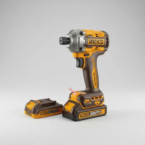 Atornillador De Impacto A Batería Ingco Cirli2023-4 Color Naranja Frecuencia 50 Hz/ 60 Hz