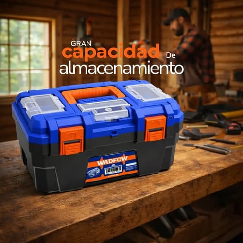 Caja Herramientas Kit Manuales Organizador Azul Oscuro