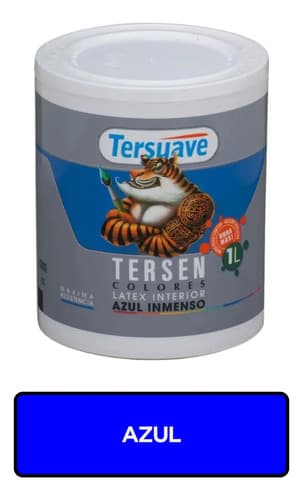 Latex Interior Tersen Mate 1 Litro Tersuave Color Azul