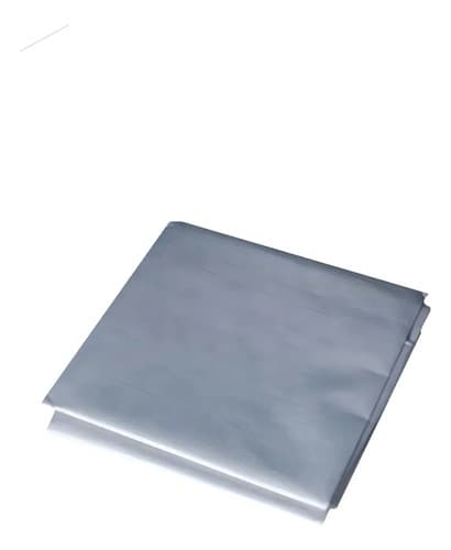 Lona Encerada Impermeable, 3 X 3 Pulgadas, Gris, Reforzada, De 300 Micras