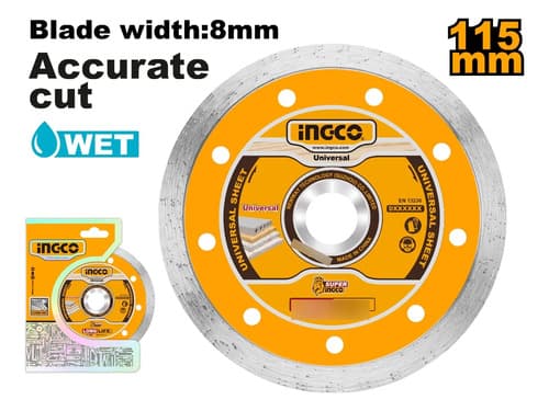 Disco Continuo Corte Humedo 4 1/2 115mm Ingco Dmd021152 Amarillo