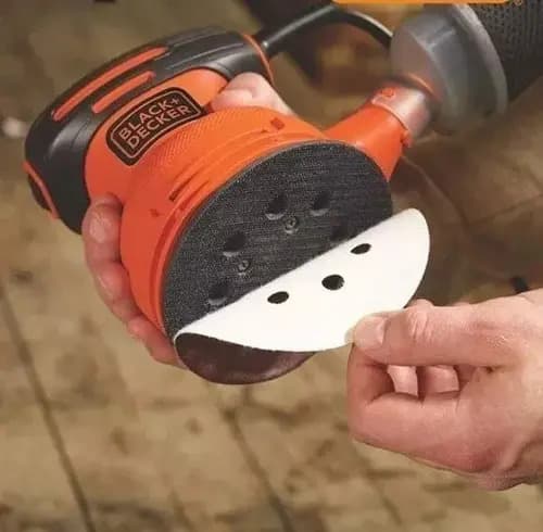 Lijadora Roto Orbital Black+decker Bdero100 Con Sistema Velcro Naranja 50hz 180w 50 Hz