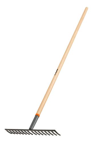 Rastrillo Recto De Jardinería 16 Dientes Mango 60'' Truper